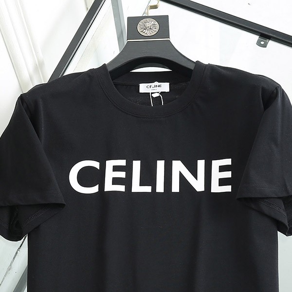 ★超人気★セリーヌ Tシャツ 偽物*クルーネック ロゴ*セレブも愛用 Ceu46399